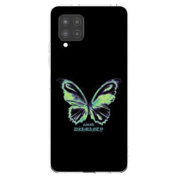 Picasee silikonový průhledný obal pro Samsung Galaxy A42 A426B - Diamanty Blue