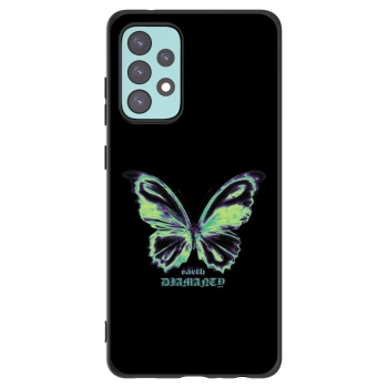 Picasee silikonový černý obal pro Samsung Galaxy A72 A725F - Diamanty Blue