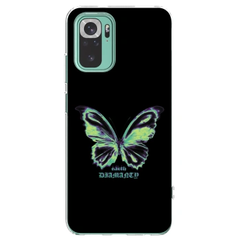 Picasee silikonový průhledný obal pro Xiaomi Redmi Note 10 Pro - Diamanty Blue