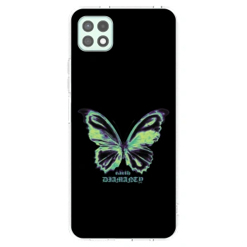 Picasee silikonový průhledný obal pro Samsung Galaxy A22 A226B 5G - Diamanty Blue
