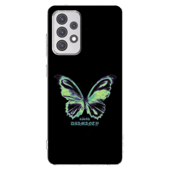 Picasee silikonový průhledný obal pro Samsung Galaxy A52s 5G A528B - Diamanty Blue