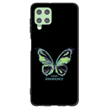 Picasee silikonový černý obal pro Samsung Galaxy A22 A225F 4G - Diamanty Blue