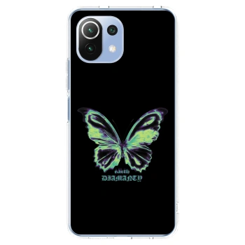 Picasee silikonový průhledný obal pro Xiaomi 11 Lite 5G NE - Diamanty Blue