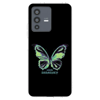 Picasee silikonový průhledný obal pro Vivo V23 5G - Diamanty Blue