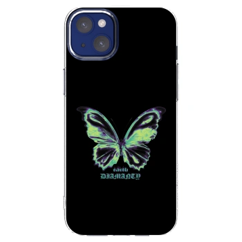 Picasee silikonový průhledný obal pro Apple iPhone 14 Plus - Diamanty Blue