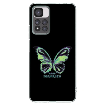 Picasee silikonový průhledný obal pro Xiaomi Redmi Note 11 Pro+ 5G - Diamanty Blue