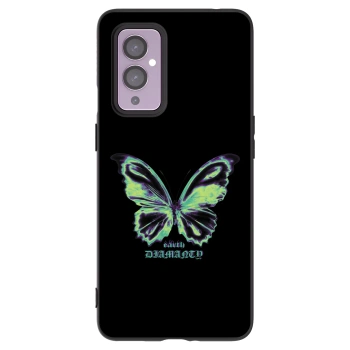 Picasee silikonový černý obal pro OnePlus 9 - Diamanty Blue