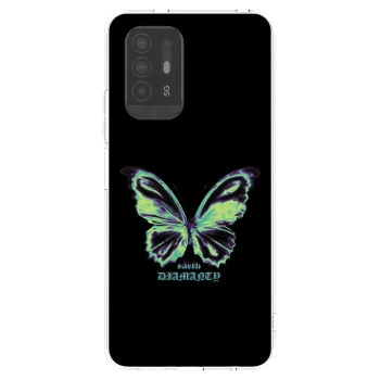 Picasee silikonový průhledný obal pro OPPO A94 5G - Diamanty Blue