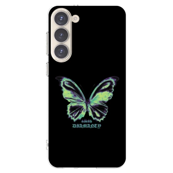 Picasee silikonový průhledný obal pro Samsung Galaxy S23+ 5G - Diamanty Blue