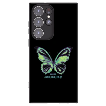 Picasee silikonový černý obal pro Samsung Galaxy S23 Ultra 5G - Diamanty Blue