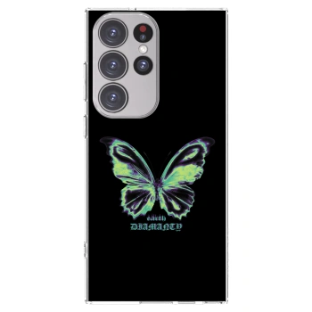 Picasee silikonový průhledný obal pro Samsung Galaxy S23 Ultra 5G - Diamanty Blue