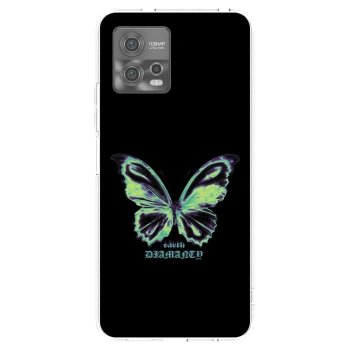 Picasee silikonový průhledný obal pro Motorola Moto G72 - Diamanty Blue