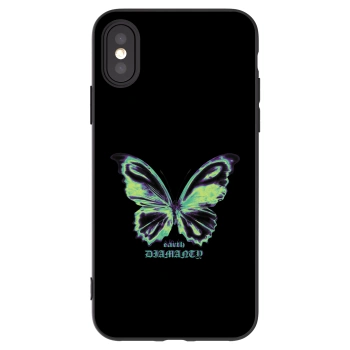 Picasee silikonový černý obal pro Apple iPhone X/XS - Diamanty Blue
