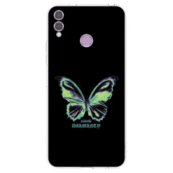 Picasee silikonový průhledný obal pro Honor 8X - Diamanty Blue