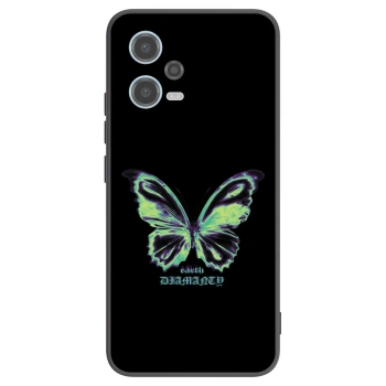 Picasee silikonový černý obal pro Xiaomi Redmi Note 12 5G - Diamanty Blue