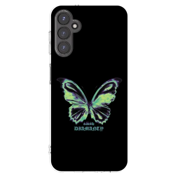 Picasee silikonový průhledný obal pro Samsung Galaxy A14 4G A145R - Diamanty Blue