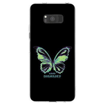 Picasee silikonový průhledný obal pro Samsung Galaxy S8 G950F - Diamanty Blue