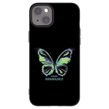 Picasee silikonový černý obal pro Apple iPhone 15 Plus - Diamanty Blue