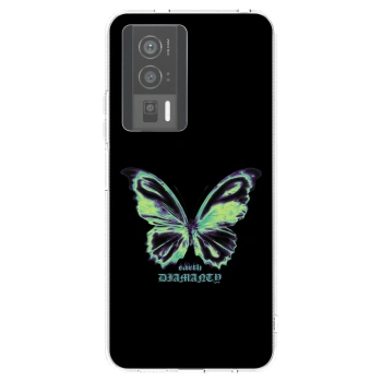 Picasee silikonový průhledný obal pro Xiaomi Poco F5 Pro 5G - Diamanty Blue