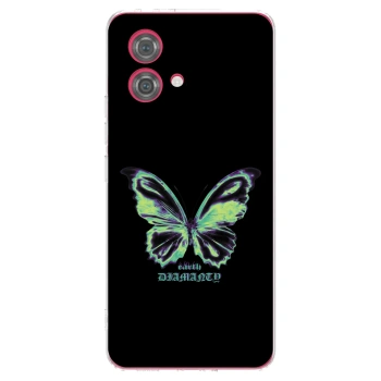 Picasee silikonový průhledný obal pro Motorola Moto G84 5G - Diamanty Blue