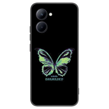 Picasee silikonový černý obal pro Realme C33 (2023) - Diamanty Blue