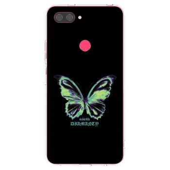 Picasee silikonový průhledný obal pro Xiaomi Mi 8 Lite - Diamanty Blue