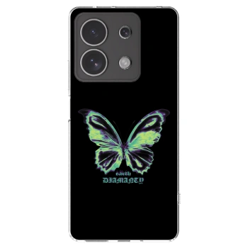 Picasee silikonový průhledný obal pro Xiaomi Redmi Note 13 4G - Diamanty Blue
