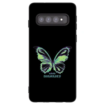Picasee silikonový černý obal pro Samsung Galaxy S10 G973 - Diamanty Blue