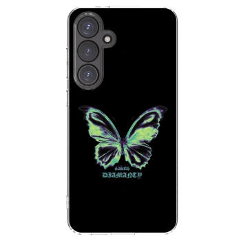 Picasee silikonový průhledný obal pro Samsung Galaxy S24 FE S721B - Diamanty Blue