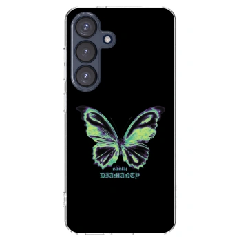 Picasee silikonový průhledný obal pro Samsung Galaxy S25 5G - Diamanty Blue