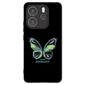 Picasee silikonový černý obal pro Xiaomi Redmi Note 14 4G - Diamanty Blue