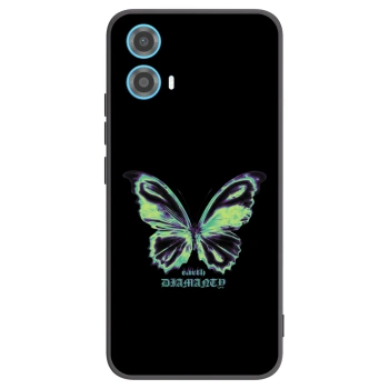 Picasee silikonový černý obal pro Motorola Moto G34 5G - Diamanty Blue