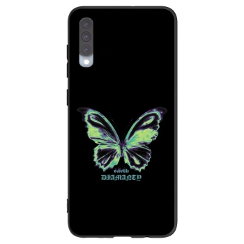 Picasee silikonový černý obal pro Samsung Galaxy A70 A705F - Diamanty Blue