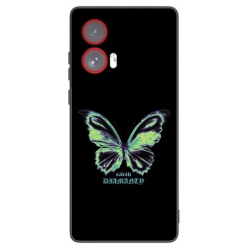 Picasee silikonový černý obal pro Motorola Edge 50 Fusion - Diamanty Blue