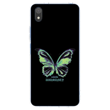 Picasee silikonový průhledný obal pro Xiaomi Redmi 7A - Diamanty Blue