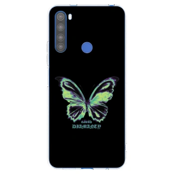 Picasee silikonový průhledný obal pro Xiaomi Redmi Note 8T - Diamanty Blue