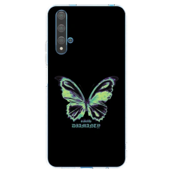 Picasee silikonový průhledný obal pro Huawei Nova 5T - Diamanty Blue