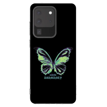 Picasee silikonový průhledný obal pro Samsung Galaxy S20 Ultra 5G G988F - Diamanty Blue