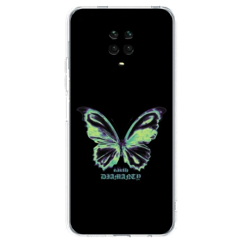 Picasee silikonový průhledný obal pro Xiaomi Redmi Note 9S - Diamanty Blue