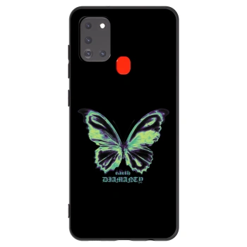 Picasee silikonový černý obal pro Samsung Galaxy A21s - Diamanty Blue