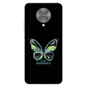 Picasee silikonový průhledný obal pro Xiaomi Poco F2 Pro - Diamanty Blue