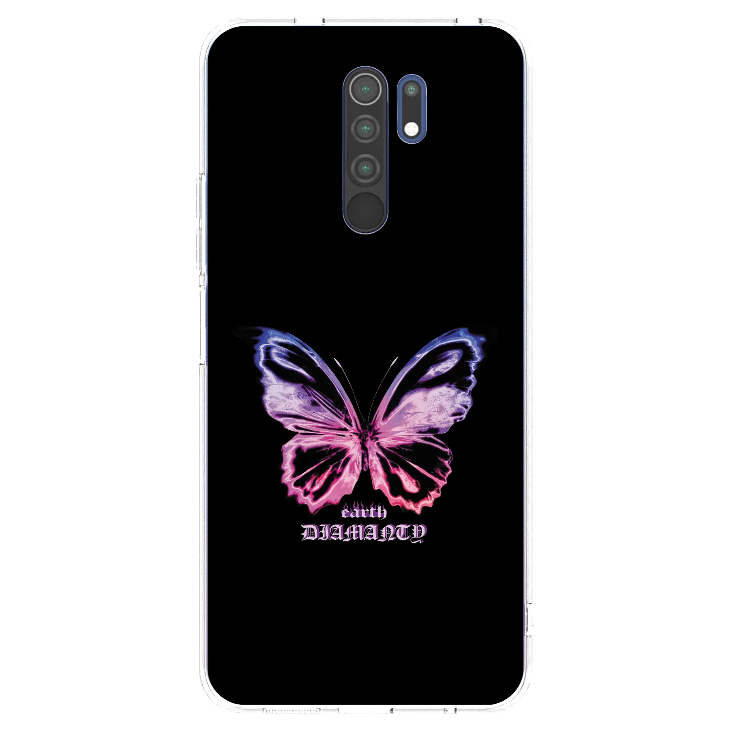 Picasee silikonový průhledný obal pro Xiaomi Redmi 9 - Diamanty Purple