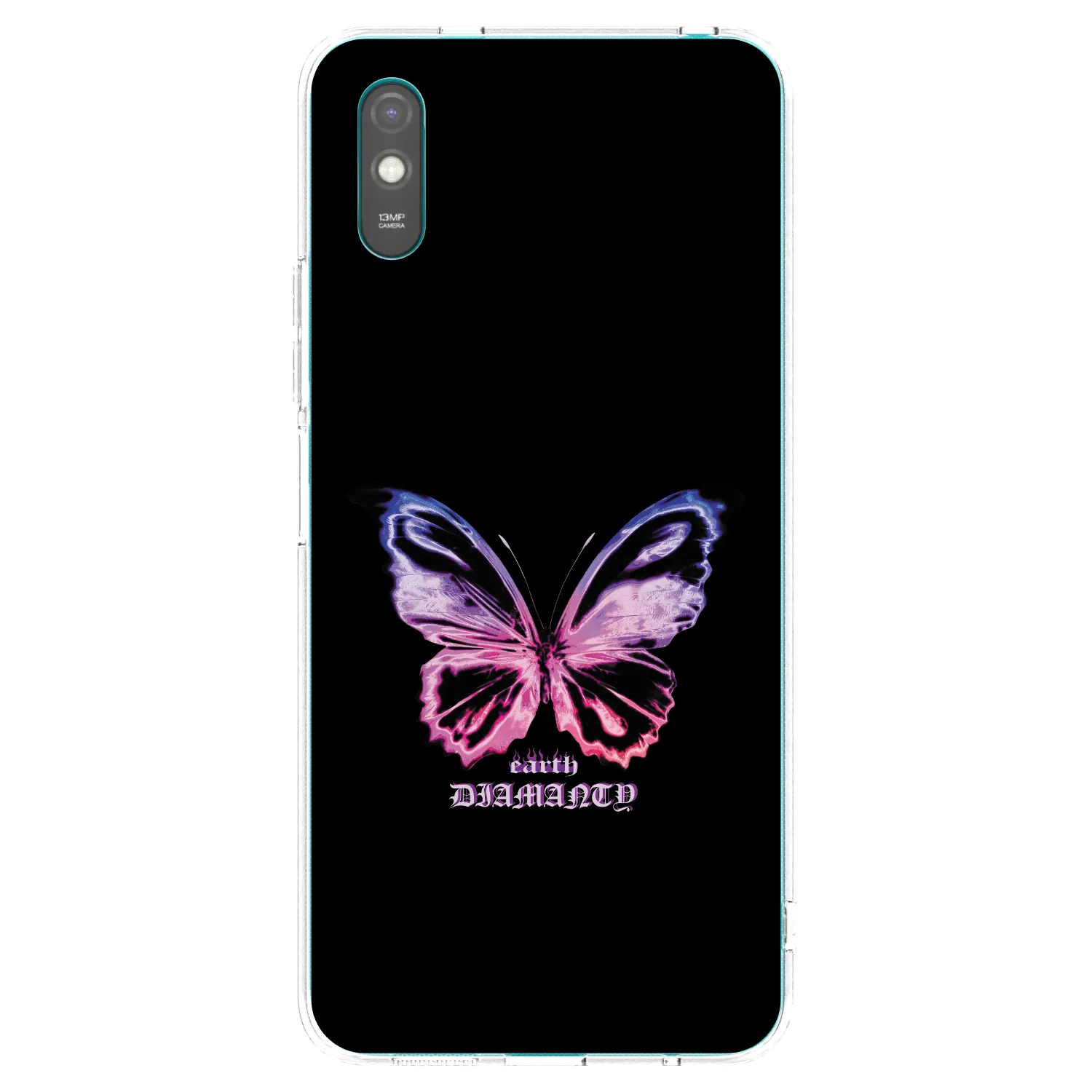 Picasee silikonový průhledný obal pro Xiaomi Redmi 9A - Diamanty Purple