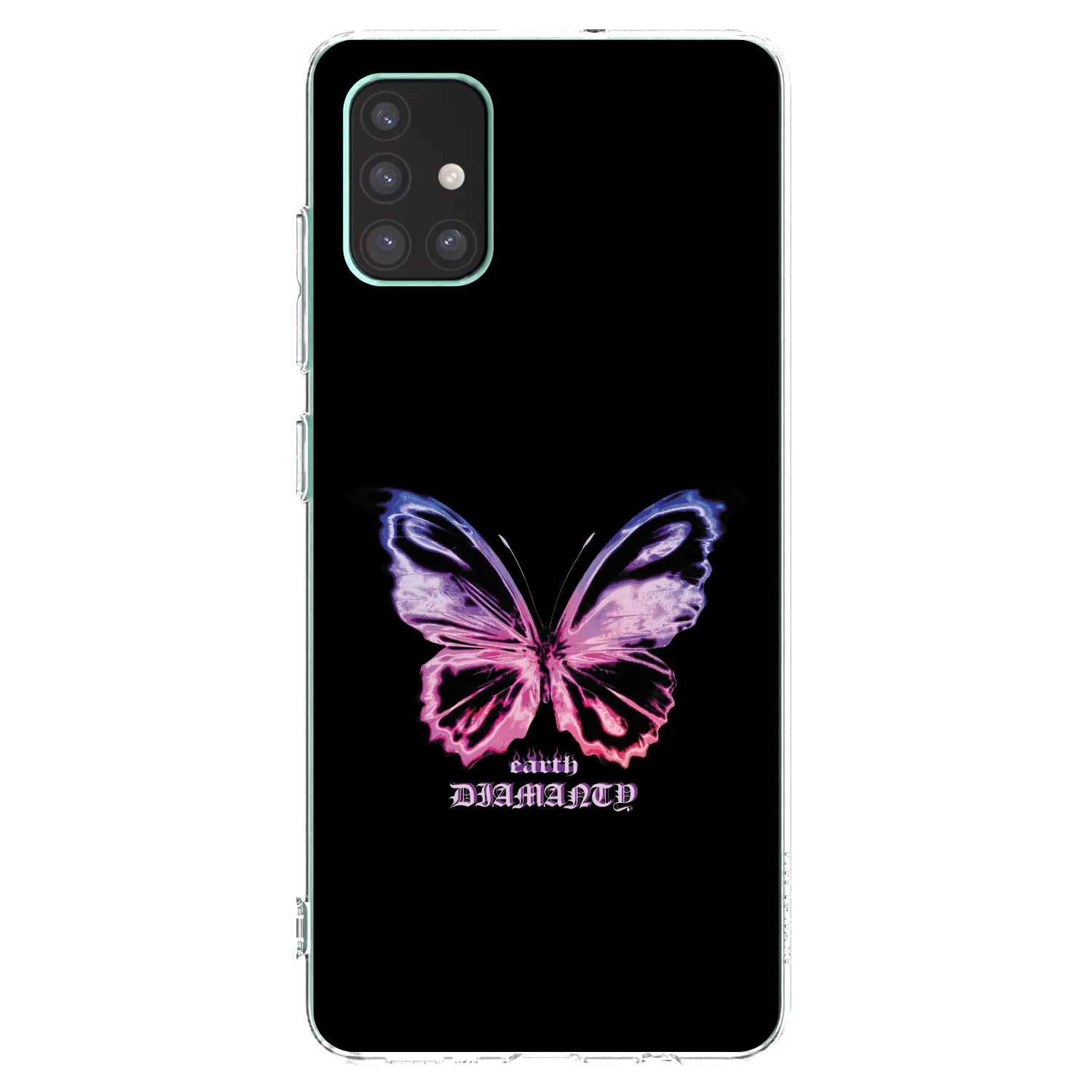 Picasee silikonový průhledný obal pro Samsung Galaxy M51 M515F - Diamanty Purple