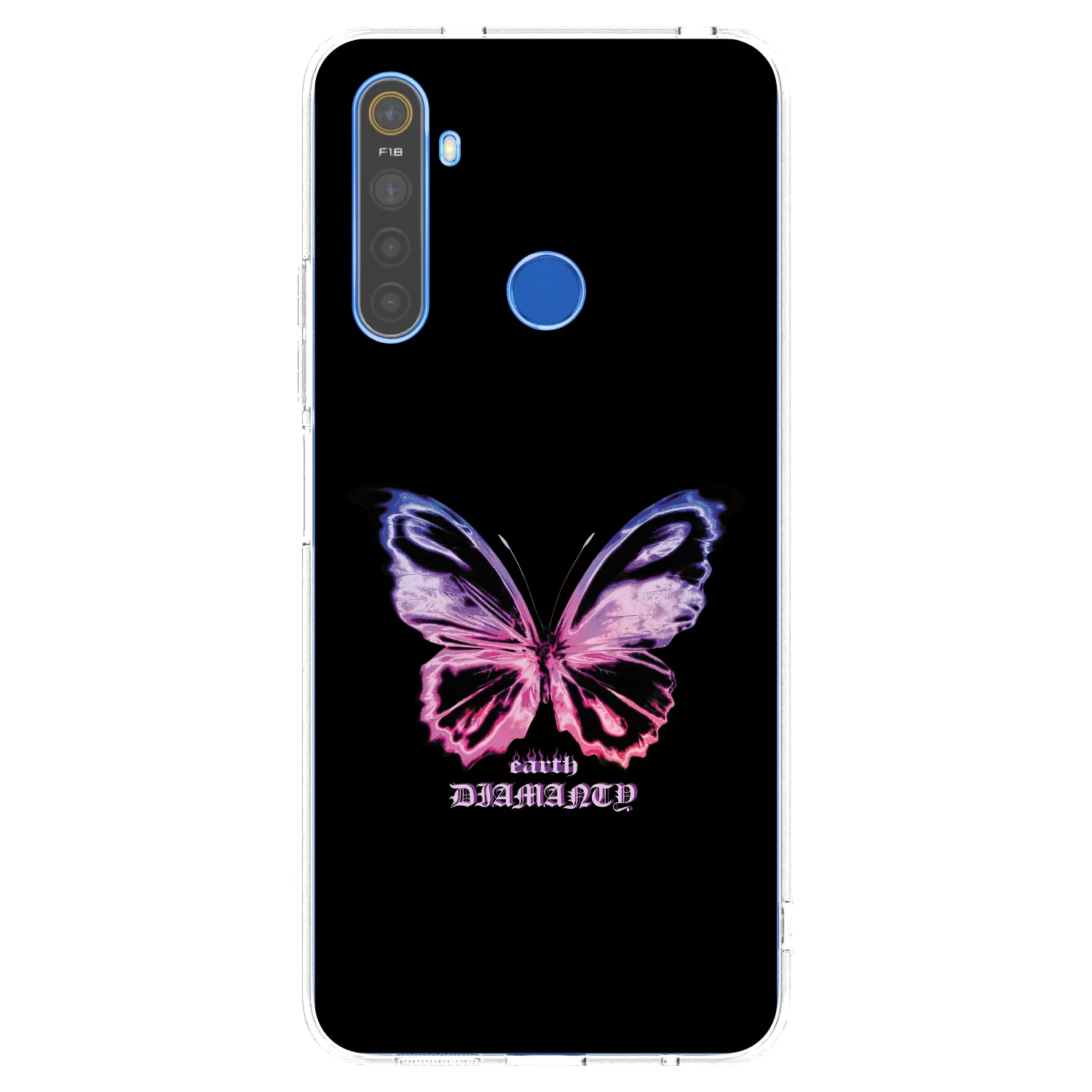 Picasee silikonový průhledný obal pro Realme 5 - Diamanty Purple