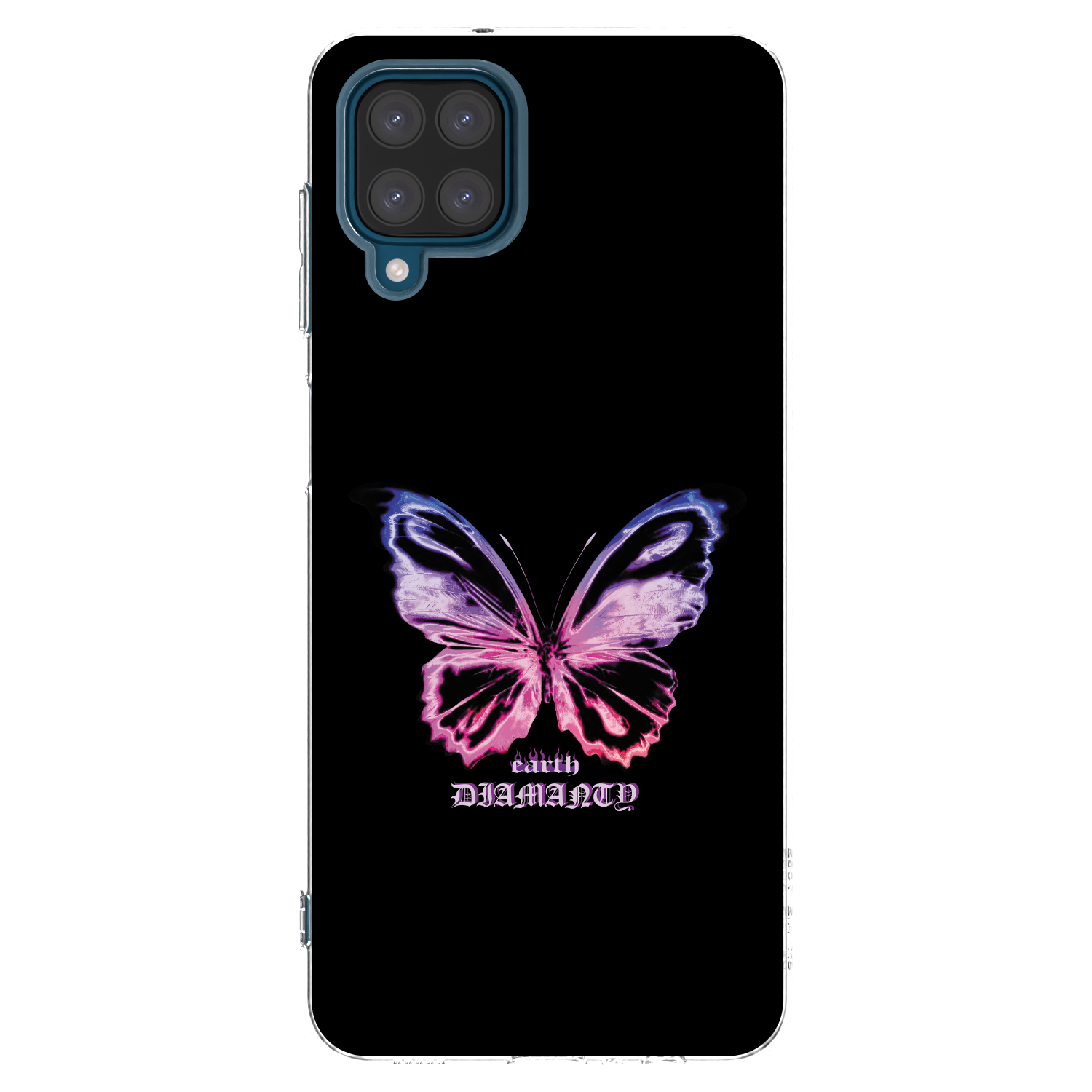Picasee silikonový průhledný obal pro Samsung Galaxy A12 A125F - Diamanty Purple