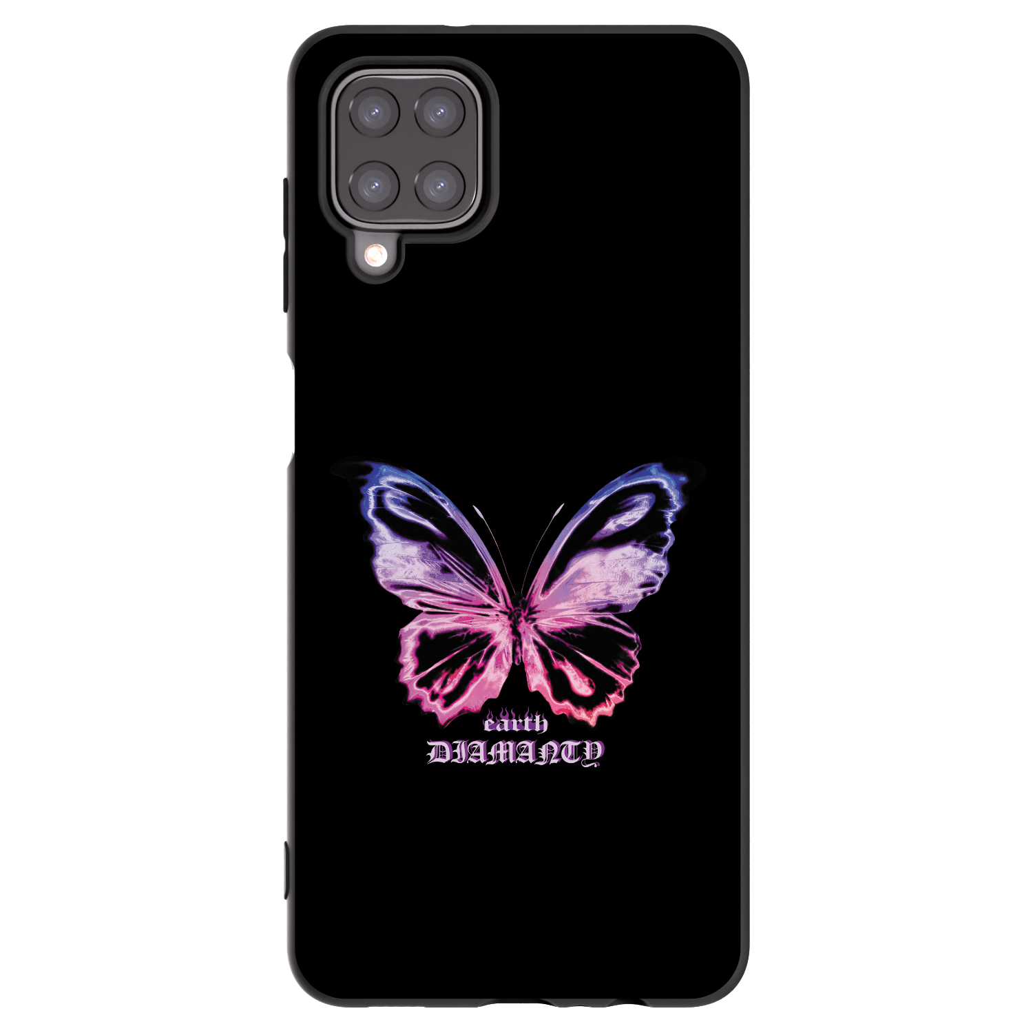 Picasee silikonový černý obal pro Samsung Galaxy A12 A125F - Diamanty Purple
