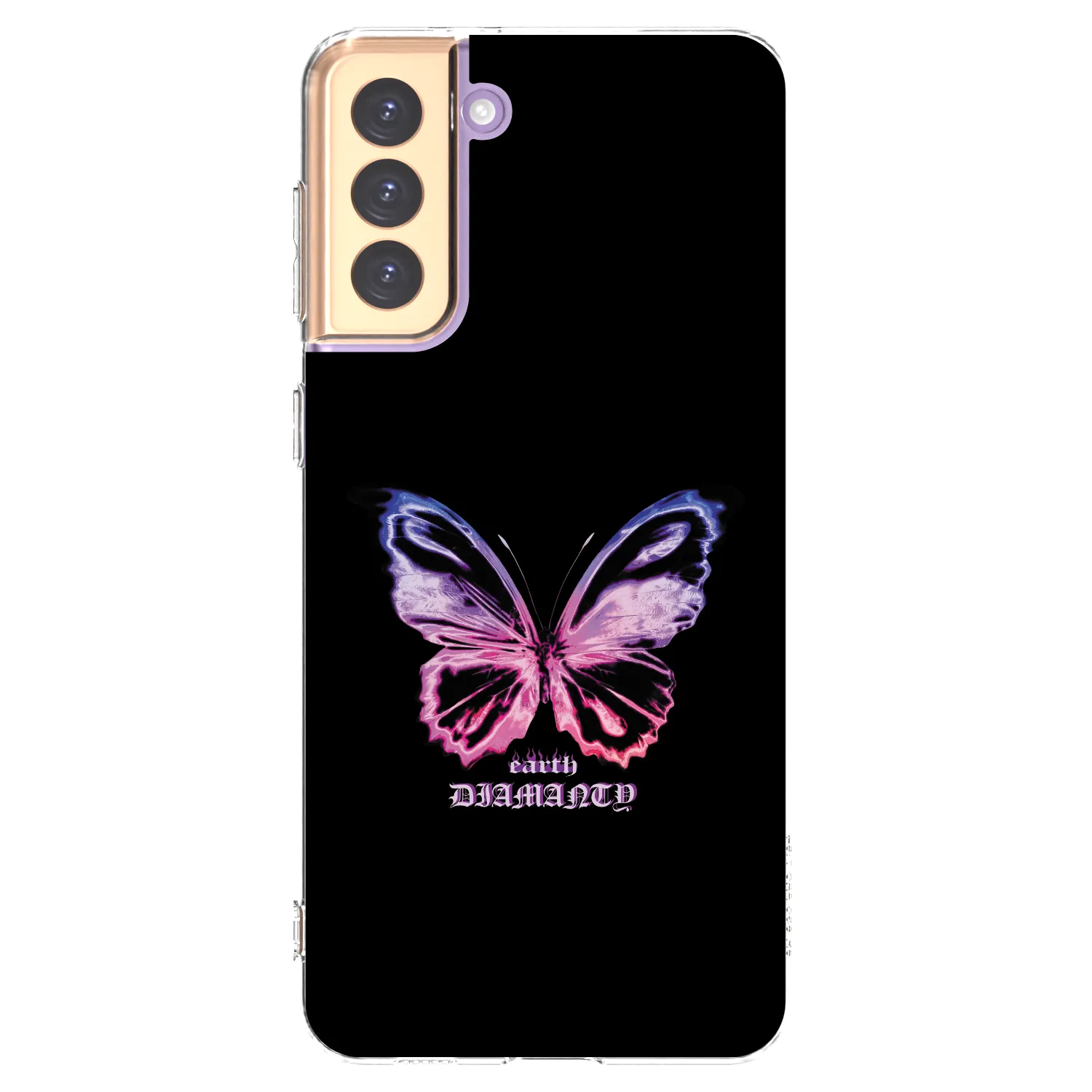 Picasee silikonový průhledný obal pro Samsung Galaxy S21+ 5G G996F - Diamanty Purple