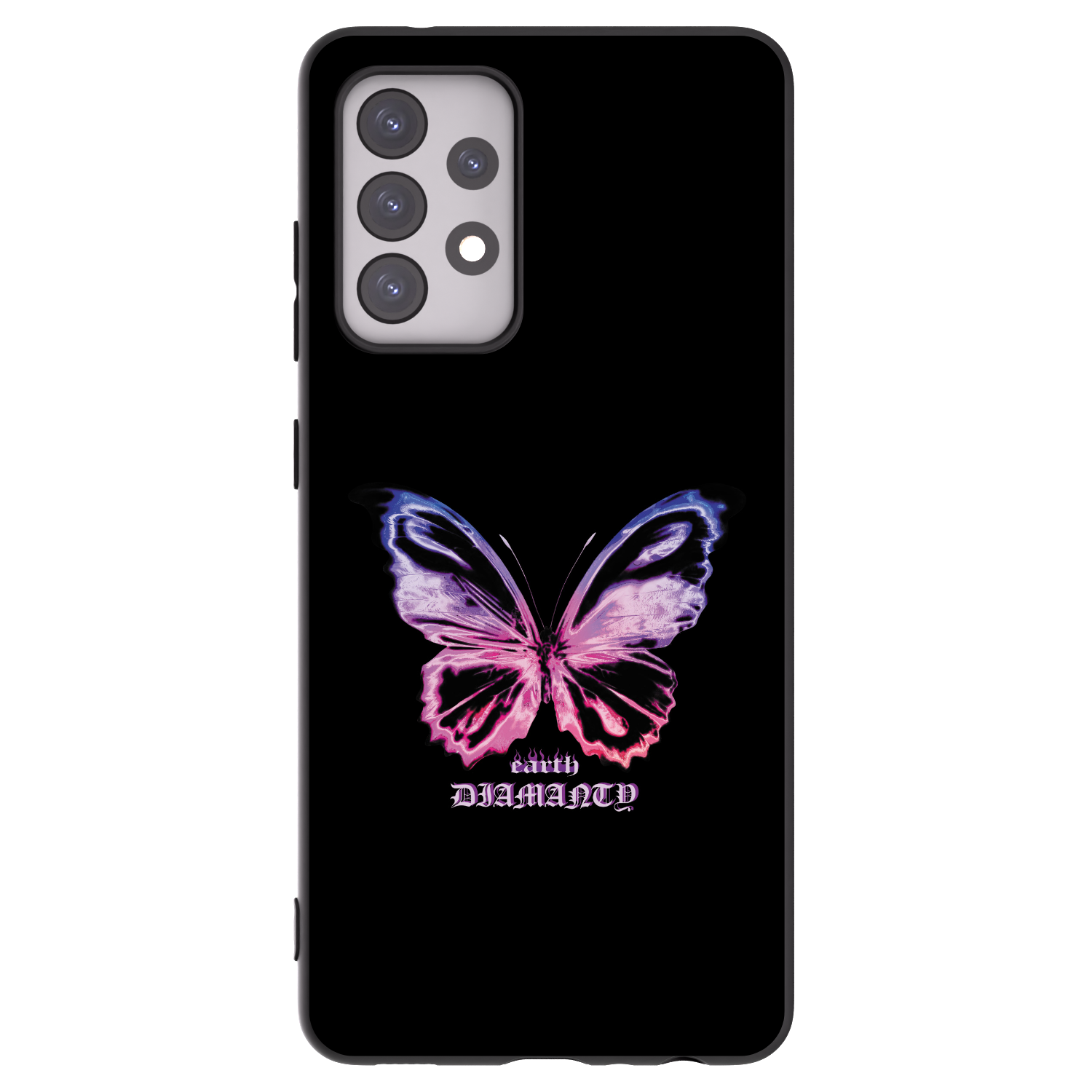 Picasee silikonový černý obal pro Samsung Galaxy A52 5G A525F - Diamanty Purple
