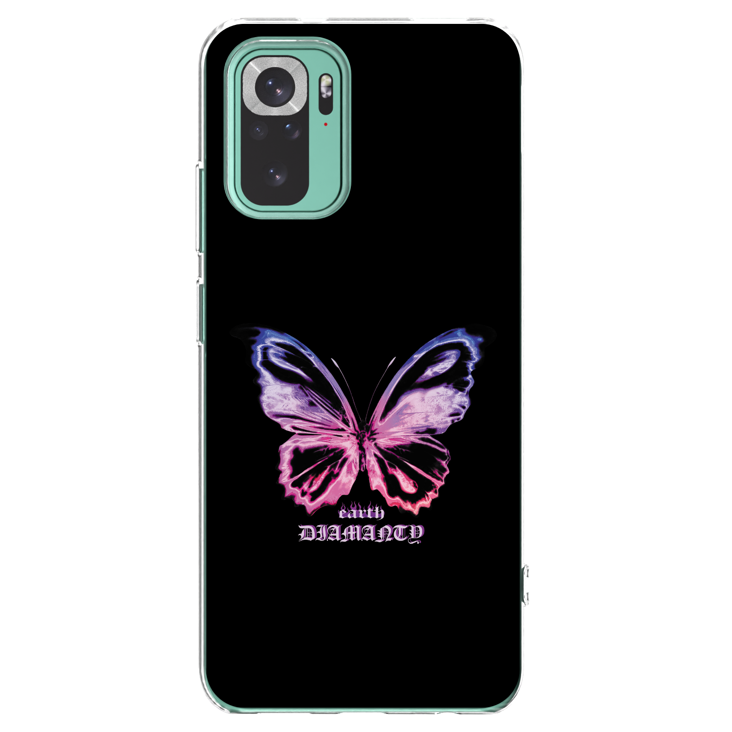 Picasee silikonový průhledný obal pro Xiaomi Redmi Note 10 Pro - Diamanty Purple